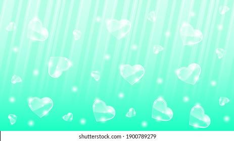 14 February Happy Valentine's Day Hearts Background Love Romantic Vector Design Style