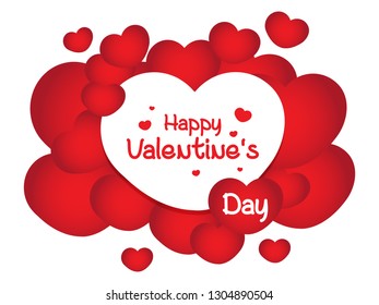 14 February Valentine's Day Celebration Card vector design