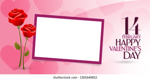 14 February Valentine's Day Celebration. Billboard, social media, story, wishes card design.