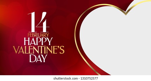 14 February Valentine's Day Celebration. Billboard, social media, story, wishes card design.