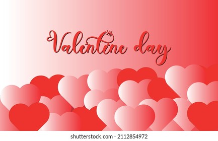 14 February valentine's day fonts with heart abstract vector logo template  