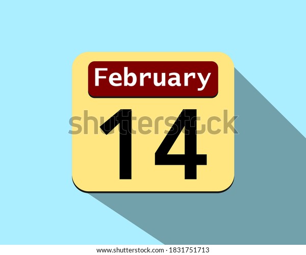 14 February Vector Art Icon Calendar Stock Vector (Royalty Free ...