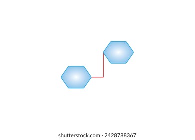1,4 Glycosidic Branches Structure Scientific Design. Vector Illustration.	