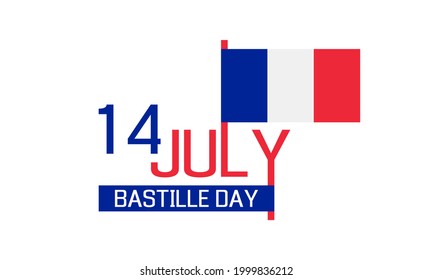 14 july bastille day, french national day, vector panoramic banner