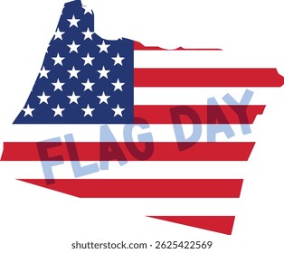 14 June Flag Day celebration vector illustration art  and template  American background and social media post