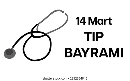 14 Mart Tıp Bayramı diseño de plantilla. Traducción de texto: 14 de marzo Día Médico