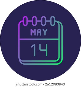 14 May Line Circle Gradient Style