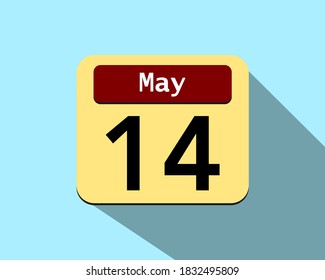 14 May - Vector art of an icon of a calendar
