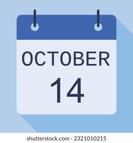 Calendario del 14 de octubre, Calendario de vectores.