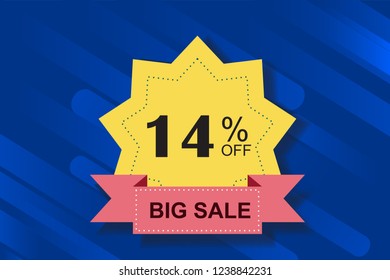 14% off discount promotion sale,  sale promo marketing.