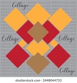 14 Fotocollage Vorlage. Vektorillustration, neue Kollektionen