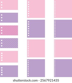 14 pink and purple rectangular and square loose-leaf memo pads