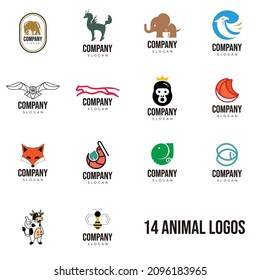 14 premium animal logos suitable for all your business needs