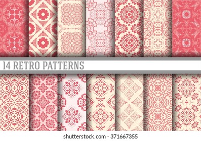 14 Seamless Patterns Background Collection - vector