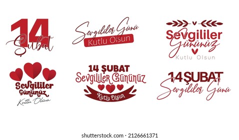 14 şubat sevgililer günü
14 february valentine's day greeting messages in Turkish