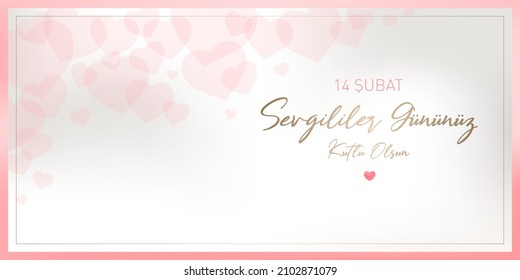 14 subat, sevgililer gununuz kutlu olsun
happy valentines day greeting card vector illustration
