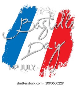 14 th of July. Happy Bastille Day. Creative Vector illustration, card, banner or poster for the French National Day