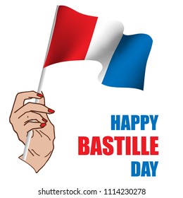 14 th of July. Happy Bastille Day. Creative Vector illustration, card, banner or poster for the French National Day. Vector illustration