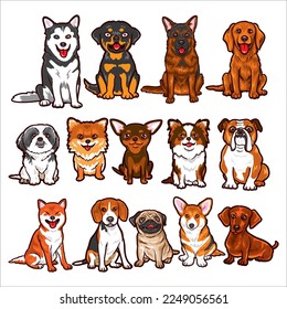 14 type of dogs characters