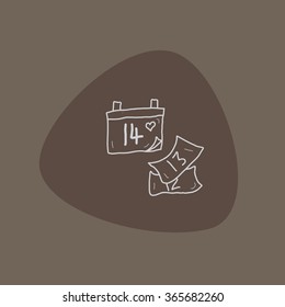 14 Valentines day vector doodle