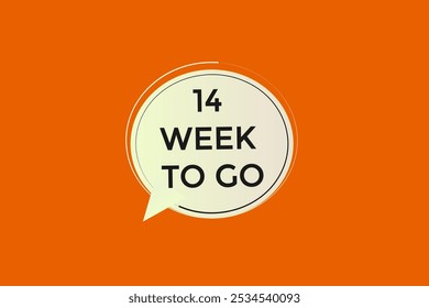 14 week to go, icon, stile, timer, countdown, clock, time,  background, template, 14 week to go countdown, sticker, left banner, business, sale, label button
