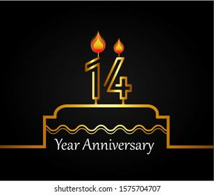 14 year anniversary design template