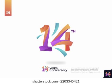 14 year anniversary design template