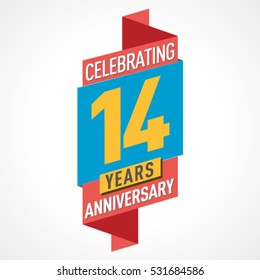 14 Years Anniversary Celebration Design.