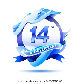 14 years anniversary celebration logo