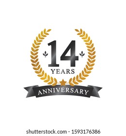 14 Years Anniversary Elegant Design