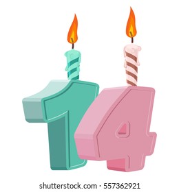 14 Birthday Candle Images Stock Photos Vectors Shutterstock