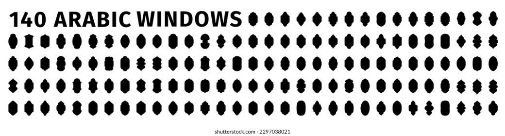 140 vintage arabic windows. Traditional ornamental windows. Arabic windows arches. Islamic windows and arches.