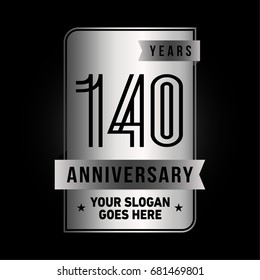 140 years anniversary design template. Vector and illustration.