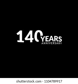 140 years anniversary, logo template. 