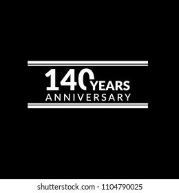 140 years anniversary, logo template. 