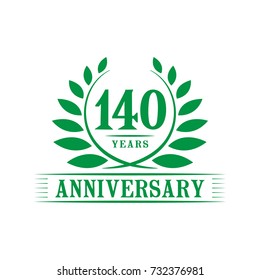 140 years anniversary logo template. 
