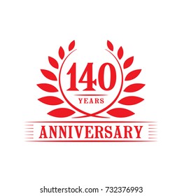 140 years anniversary logo template. 