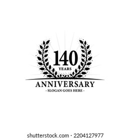 140 years anniversary logo. Vector and illustration.
