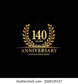 140 years anniversary logo. Vector and illustration.