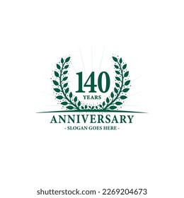 140 years anniversary logo. Vector and illustration.