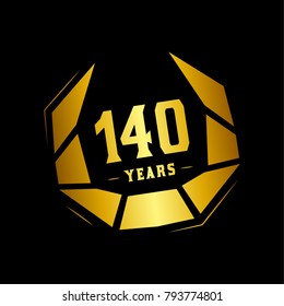 140 years design template. Anniversary vector and illustration template.