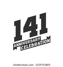 141 Anniversary Celebration greetings card,  141st years anniversary