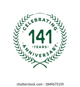 141 years design template. 141st logo. Vector and illustration.