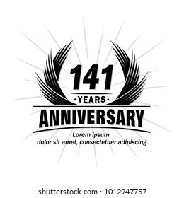 141 years vector and illustration template.