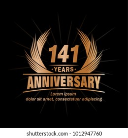 141 years vector and illustration template.