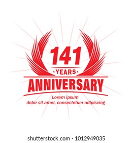 141 years vector and illustration template.