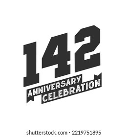 142 Anniversary Celebration greetings card,  142nd years anniversary