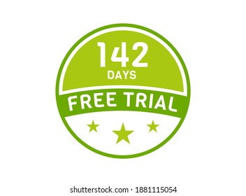 142 days free trial. 142 day Free trial badges