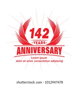 142 years vector and illustration template.