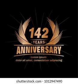 142 years vector and illustration template.